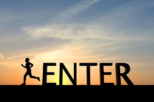Image representing the word: enter